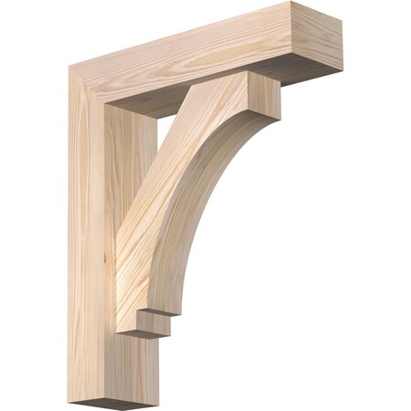 Ekena Millwork Imperial Block Smooth Bracket w/ Offset Brace, Douglas Fir, 5 1/2"W x 20"D x 24"H BKT0604X20X24IMP05SDF